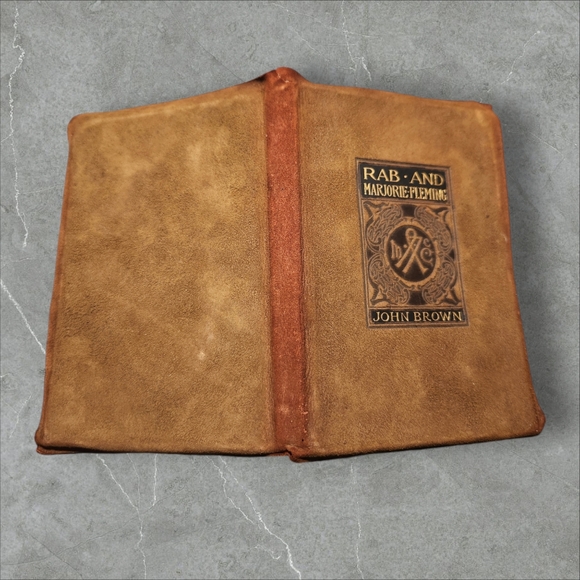 Antique "Rab and His Friends" by Marjorie Fleming Suede Leather Bound Book - Picture 6 of 7